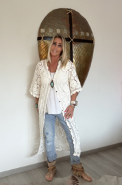 Vest Broiderie Wit