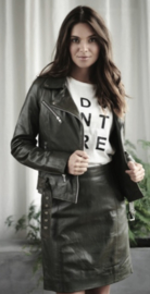 BTF-CPH Leather Biker Jacket Olive Green