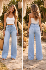 Jewelly Jeans 9174 Wide Leg Licht Blauw