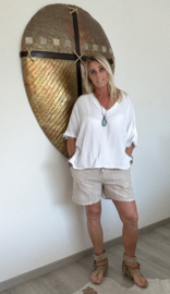 Short Broiderie Beige