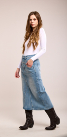 Toxik Jeans Double Waist Rok Blauw