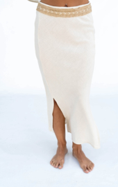 Long Jute Skirt Ivory
