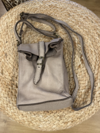 Festivaltasje Leer Beige
