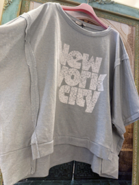 Gemeleerde Trui New York City Sky Blauw