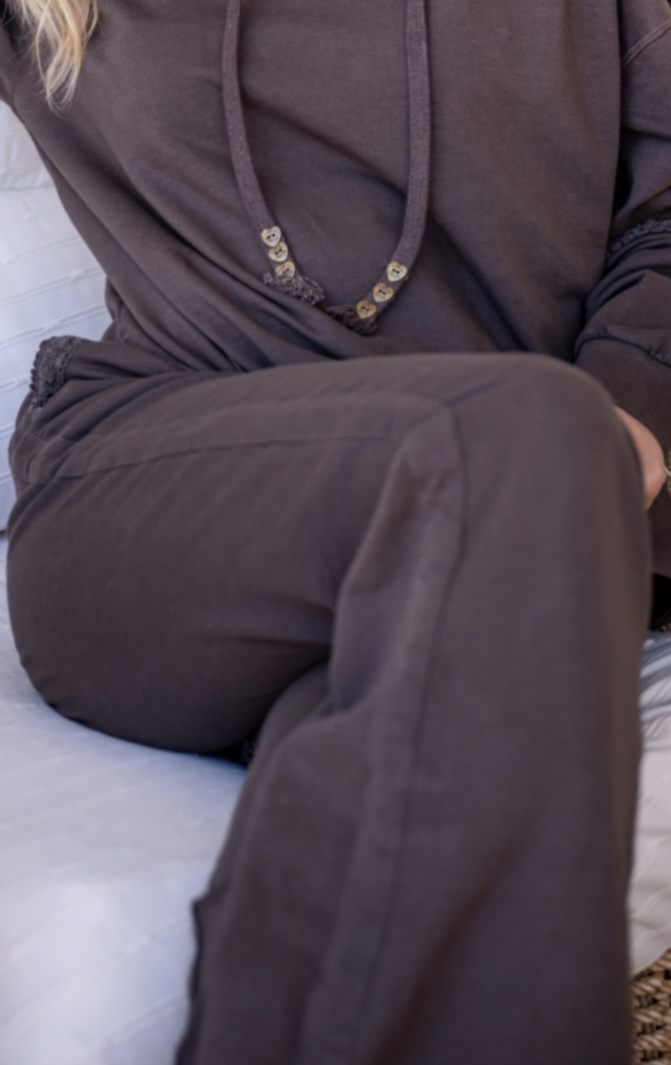 Flared Broek Jogging Zahara Bruin