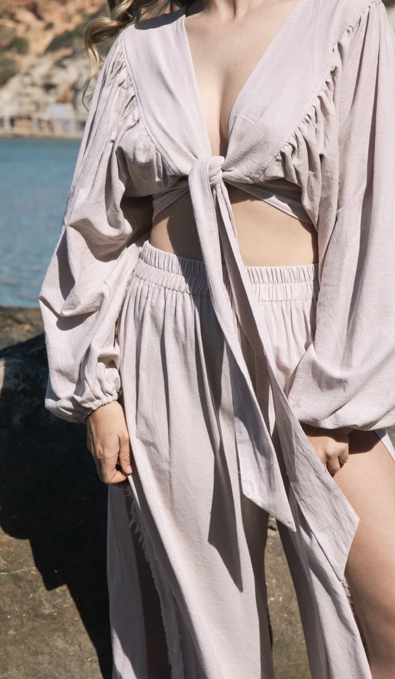 Boho Set Fringe Beige