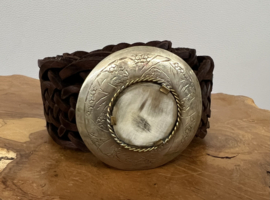 Bohemian Leather Belt Donker Bruin Medium 1