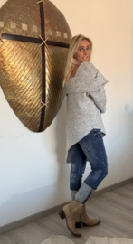 A-Symetrische Trui Licht Grijs