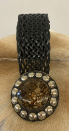 Bohemian Leather Belt Zwart Breed 2