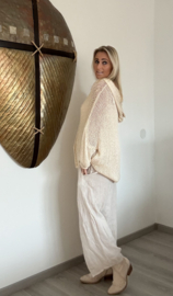 Trui Vedra Capuchon Beige
