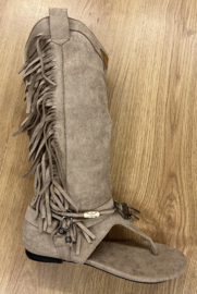 Bohemian Sandalen Hoog Beige