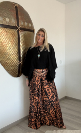 Silky Broekrok Oranje/Zwart