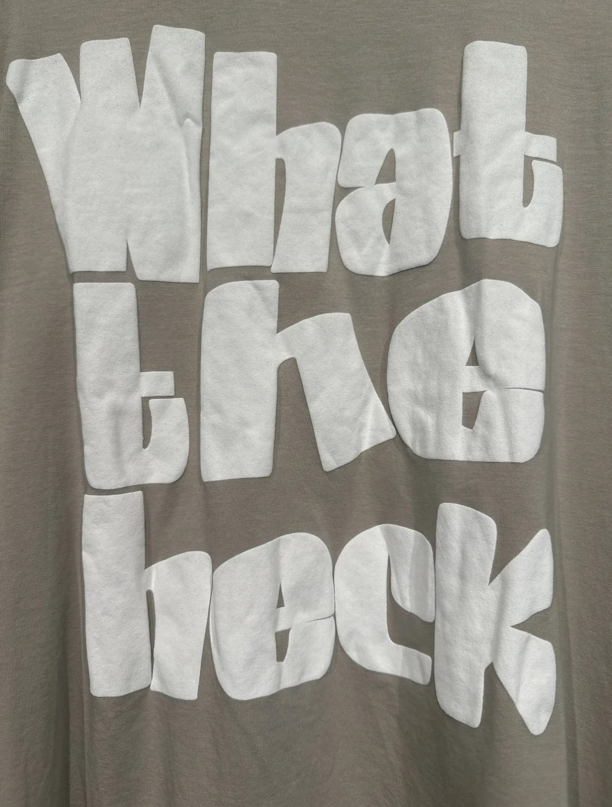 Shirt “What The Heck” Beige