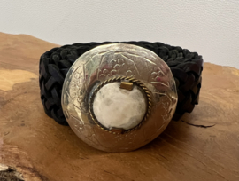 Bohemian Leather Belt Zwart Smal 4
