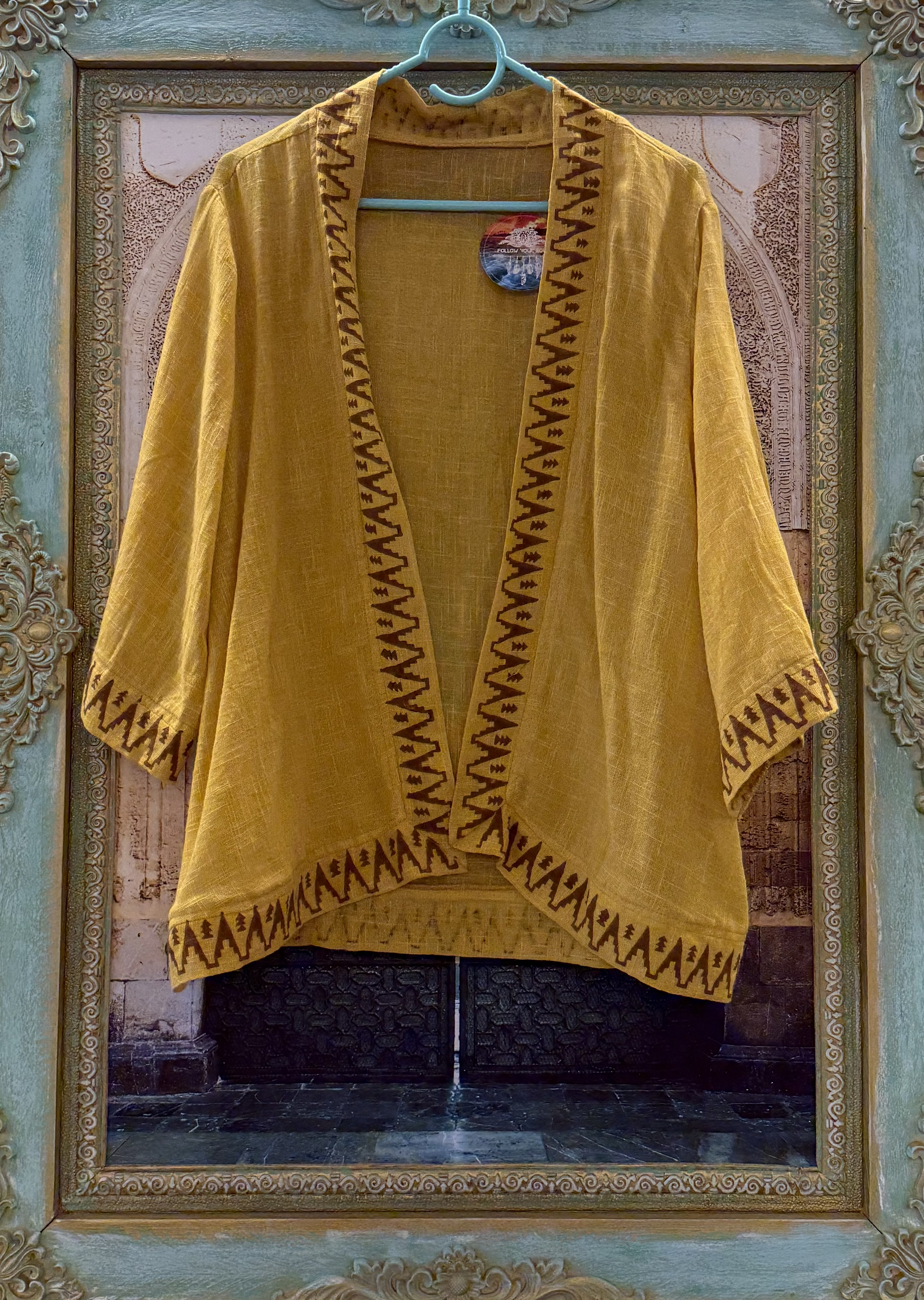 Boho Vestje Oker Geel