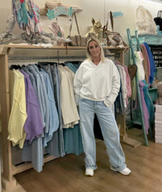 Jeans Straight Leg Licht Blauw