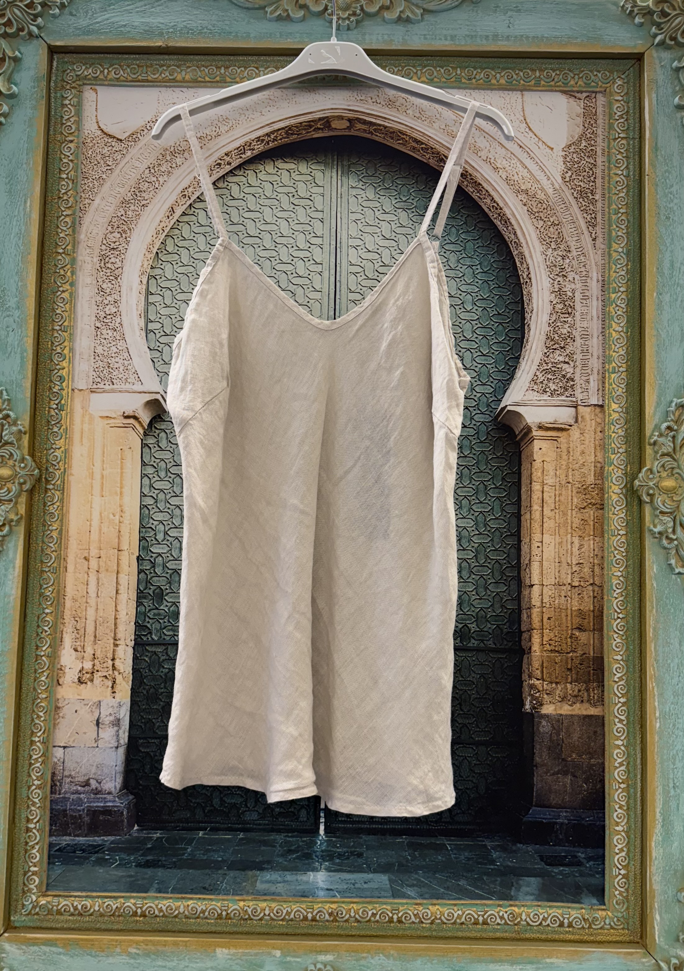 Linnen Top Beige