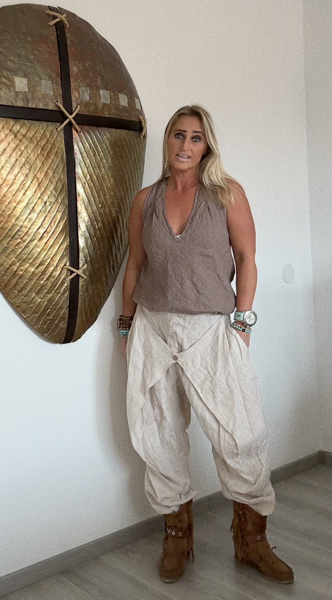 Top Lino Taupe