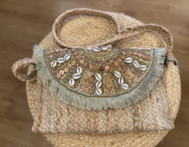 Jute Schoudertas Schelpen