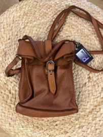 Festivaltasje Leer Cognac