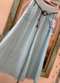 Broek 100% Linnen Turquoise