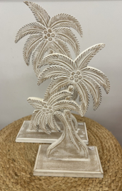 Palmboom Hout White Wash Wit M