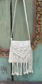 Boho Crocket Tas Franje Off White