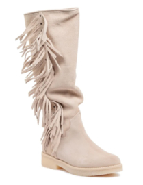 Fringe Tall Summer Cream Boots