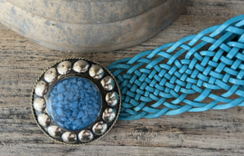 Bohemian Leather Belt Blauw Breed 2