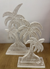 Palmboom Hout White Wash Wit L
