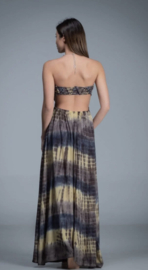 Awatara Tie & Dye Strapless Jurk