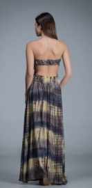 Awatara Tie & Dye Strapless Jurk