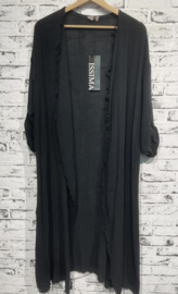 Vest Lino Zwart