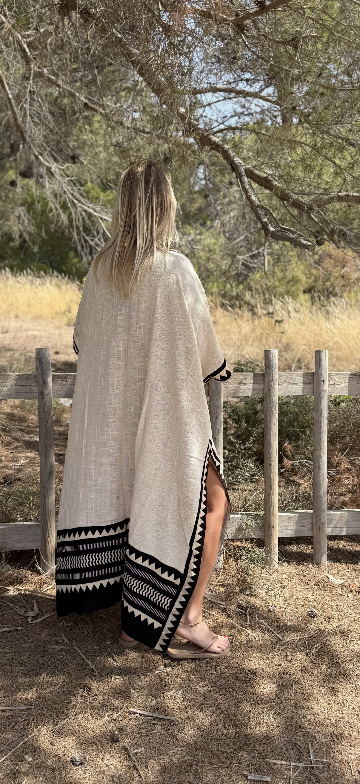 Kimono Bela Crème/ Zwart