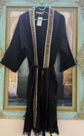 Kimono Dhalias Zwart