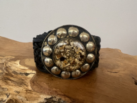 Bohemian Leather Belt Zwart Medium 4