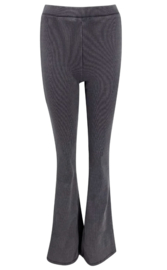 Meghan Rib Broek Washed Grijs