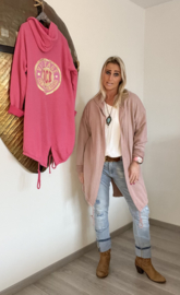 Halflang Vest "Rock" Oud Roze