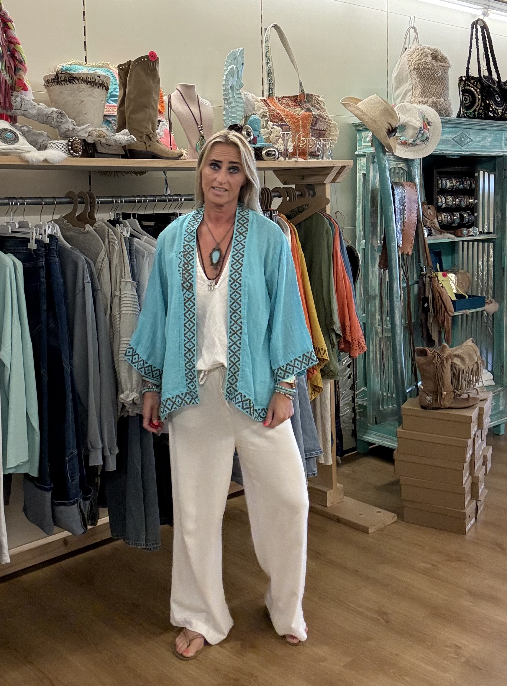 Boho Vestje Turquoise