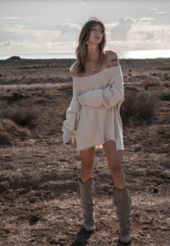 Lola Off Shoulder Sweater Licht Beige