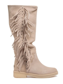 Fringe Tall Summer Cream Boots
