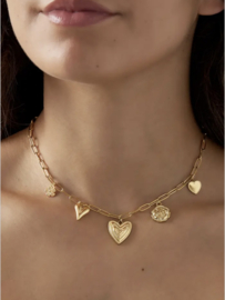 Ketting Heart Charms Zilver