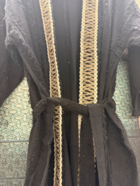 Kimono Dhalias Zwart