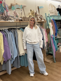 Jeans Straight Leg Licht Blauw