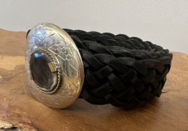 Bohemian Leather Belt Zwart Smal 3