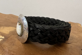 Bohemian Leather Belt Zwart Smal 4