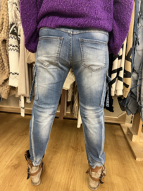 S. Women Cargo Jeans Blauw
