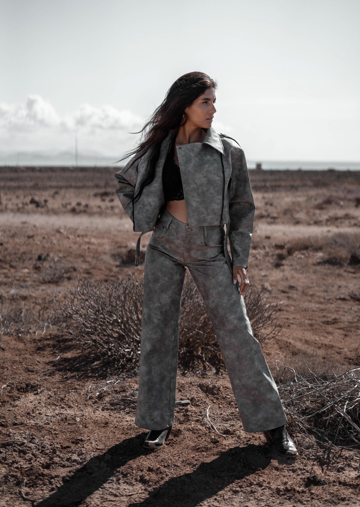 Sally Biker Broek Grijs