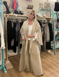 Fringe Sjaal Flecos Dark Sand