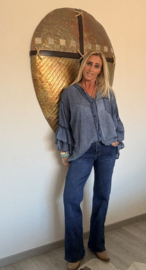 Jewelly Flared Jeans Donker Blauw
